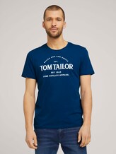 Logo Print T-Shirt - Männer - after dark blue Logo Print T-Shirt - Männer - after dark blue - 1 - TOM TAILOR