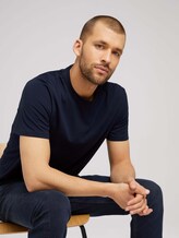 Basic T-Shirt - Männer - Dark Blue Basic T-Shirt - Männer - Dark Blue - 5 - TOM TAILOR