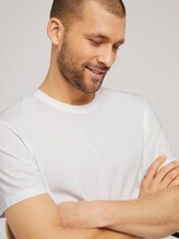 Basic T-Shirt - Männer - Off White Basic T-Shirt - Männer - Off White - 9 - TOM TAILOR