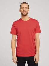 Basic T-Shirt - Männer - Plain Red Basic T-Shirt - Männer - Plain Red - 1 - TOM TAILOR