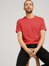 Basic T-Shirt - Männer - Plain Red Basic T-Shirt - Männer - Plain Red - 5 - TOM TAILOR