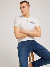 Henley T-Shirt mit Print - Männer - Off White Henley T-Shirt mit Print - Männer - Off White - 5 - TOM TAILOR