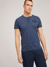 Henley T-Shirt mit Print - Männer - light indigo blue Henley T-Shirt mit Print - Männer - light indigo blue - 5 - TOM TAILOR