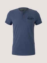 Henley T-Shirt mit Print - Männer - light indigo blue Henley T-Shirt mit Print - Männer - light indigo blue - 7 - TOM TAILOR