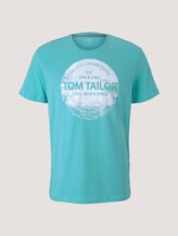 T-Shirt mit Print - Männer - aqua light blue T-Shirt mit Print - Männer - aqua light blue - 7 - TOM TAILOR