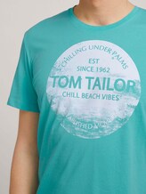 T-Shirt mit Print - Männer - aqua light blue T-Shirt mit Print - Männer - aqua light blue - 9 - TOM TAILOR