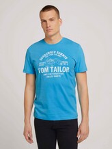 T-Shirt mit Print - Männer - aquarius turquoise T-Shirt mit Print - Männer - aquarius turquoise - 1 - TOM TAILOR