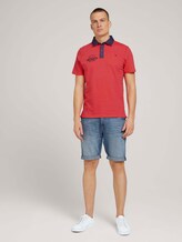gestreiftes Poloshirt - Männer - Plain Red gestreiftes Poloshirt - Männer - Plain Red - 3 - TOM TAILOR