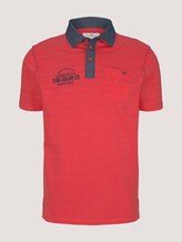 gestreiftes Poloshirt - Männer - Plain Red gestreiftes Poloshirt - Männer - Plain Red - 7 - TOM TAILOR