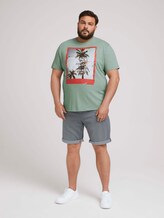 T-Shirt mit Fotoprint - Männer - mint green grindle melange T-Shirt mit Fotoprint - Männer - mint green grindle melange - 3 - Men Plus