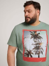 T-Shirt mit Fotoprint - Männer - mint green grindle melange T-Shirt mit Fotoprint - Männer - mint green grindle melange - 9 - Men Plus
