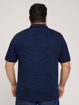 Meliertes Poloshirt mit Print - Männer - sailor blue streaky grindle Meliertes Poloshirt mit Print - Männer - sailor blue streaky grindle - 2 - Men Plus
