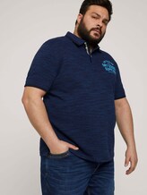 Meliertes Poloshirt mit Print - Männer - sailor blue streaky grindle Meliertes Poloshirt mit Print - Männer - sailor blue streaky grindle - 5 - Men Plus