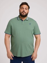 Poloshirt mit Schriftzug am Kragen - Männer - light mint green Poloshirt mit Schriftzug am Kragen - Männer - light mint green - 1 - Men Plus