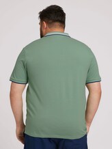 Poloshirt mit Schriftzug am Kragen - Männer - light mint green Poloshirt mit Schriftzug am Kragen - Männer - light mint green - 2 - Men Plus