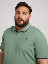 Poloshirt mit Schriftzug am Kragen - Männer - light mint green Poloshirt mit Schriftzug am Kragen - Männer - light mint green - 9 - Men Plus