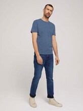 patterned t-shirt made of organic cotton - Men - dark blue small leaf design patterned t-shirt made of organic cotton - Men - dark blue small leaf design - 3 - TOM TAILOR