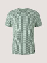 gemustertes T-Shirt aus Bio-Baumwolle - Männer - mint small leaf design gemustertes T-Shirt aus Bio-Baumwolle - Männer - mint small leaf design - 7 - TOM TAILOR