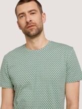 gemustertes T-Shirt aus Bio-Baumwolle - Männer - mint small leaf design gemustertes T-Shirt aus Bio-Baumwolle - Männer - mint small leaf design - 9 - TOM TAILOR