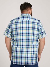 kariertes Kurzarmhemd - Männer - yellow blue structure check kariertes Kurzarmhemd - Männer - yellow blue structure check - 2 - Men Plus