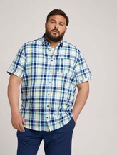 kariertes Kurzarmhemd - Männer - yellow blue structure check kariertes Kurzarmhemd - Männer - yellow blue structure check - 5 - Men Plus