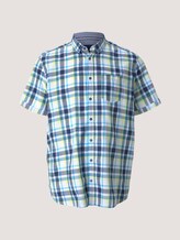 kariertes Kurzarmhemd - Männer - yellow blue structure check kariertes Kurzarmhemd - Männer - yellow blue structure check - 7 - Men Plus