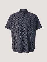 gemustertes Hemd - Männer - navy white small leaf design gemustertes Hemd - Männer - navy white small leaf design - 7 - Men Plus