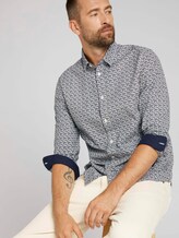 gemustertes Hemd - Männer - olive navy small leaf design gemustertes Hemd - Männer - olive navy small leaf design - 5 - TOM TAILOR