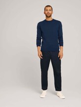 Pullover in Melange-Optik mit recyceltem Polyester - Männer - navy blue heather Pullover in Melange-Optik mit recyceltem Polyester - Männer - navy blue heather - 3 - TOM TAILOR