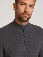 strukturierter Pullover - Männer - Black Grey Melange strukturierter Pullover - Männer - Black Grey Melange - 9 - TOM TAILOR