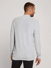 strukturierter Pullover - Männer - Light Soft Grey Melange strukturierter Pullover - Männer - Light Soft Grey Melange - 2 - TOM TAILOR