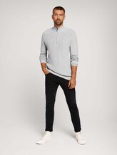 strukturierter Pullover - Männer - Light Soft Grey Melange strukturierter Pullover - Männer - Light Soft Grey Melange - 3 - TOM TAILOR