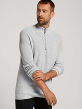strukturierter Pullover - Männer - Light Soft Grey Melange strukturierter Pullover - Männer - Light Soft Grey Melange - 5 - TOM TAILOR