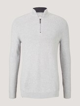 strukturierter Pullover - Männer - Light Soft Grey Melange strukturierter Pullover - Männer - Light Soft Grey Melange - 7 - TOM TAILOR