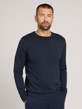 strukturierter Pullover - Männer - Sky Captain Blue strukturierter Pullover - Männer - Sky Captain Blue - 1 - TOM TAILOR