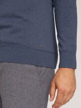 strukturierter Pullover - Männer - vintage indigo blue melange strukturierter Pullover - Männer - vintage indigo blue melange - 10 - TOM TAILOR