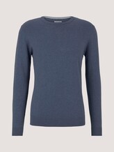strukturierter Pullover - Männer - vintage indigo blue melange strukturierter Pullover - Männer - vintage indigo blue melange - 7 - TOM TAILOR