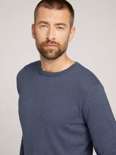 strukturierter Pullover - Männer - vintage indigo blue melange strukturierter Pullover - Männer - vintage indigo blue melange - 9 - TOM TAILOR