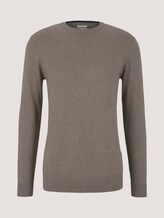 strukturierter Pullover - Männer - light wood taupe melange strukturierter Pullover - Männer - light wood taupe melange - 7 - TOM TAILOR