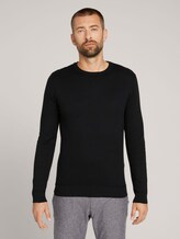 gestructureerde trui - Mannen - Black gestructureerde trui - Mannen - Black - 1 - TOM TAILOR