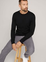 gestructureerde trui - Mannen - Black gestructureerde trui - Mannen - Black - 5 - TOM TAILOR