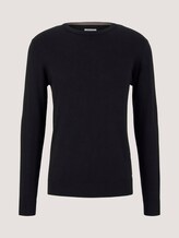 gestructureerde trui - Mannen - Black gestructureerde trui - Mannen - Black - 7 - TOM TAILOR