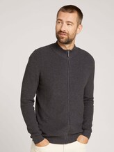 gestructureerde jas - Mannen - Black Grey Melange gestructureerde jas - Mannen - Black Grey Melange - 1 - TOM TAILOR