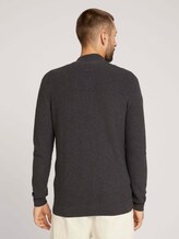 gestructureerde jas - Mannen - Black Grey Melange gestructureerde jas - Mannen - Black Grey Melange - 2 - TOM TAILOR