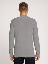 strukturierte Jacke - Männer - Light Soft Grey Melange strukturierte Jacke - Männer - Light Soft Grey Melange - 2 - TOM TAILOR
