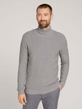 trui met rolkraag - Mannen - Light Soft Grey Melange trui met rolkraag - Mannen - Light Soft Grey Melange - 1 - TOM TAILOR