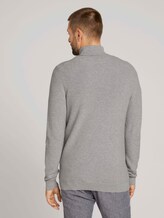 trui met rolkraag - Mannen - Light Soft Grey Melange trui met rolkraag - Mannen - Light Soft Grey Melange - 2 - TOM TAILOR