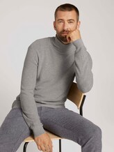 trui met rolkraag - Mannen - Light Soft Grey Melange trui met rolkraag - Mannen - Light Soft Grey Melange - 5 - TOM TAILOR