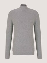 trui met rolkraag - Mannen - Light Soft Grey Melange trui met rolkraag - Mannen - Light Soft Grey Melange - 7 - TOM TAILOR