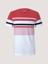 gestreiftes T-Shirt - Männer - Normal Red gestreiftes T-Shirt - Männer - Normal Red - 7 - TOM TAILOR Denim